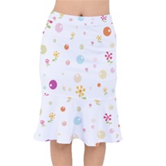 Flower Floral Star Balloon Bubble Mermaid Skirt