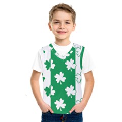 Flower Green Shamrock White Kids  Sportswear by Mariart