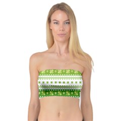 Flower Floral Green Shamrock Bandeau Top by Mariart