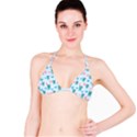 Frog Green Pink Flower Bikini Top View1