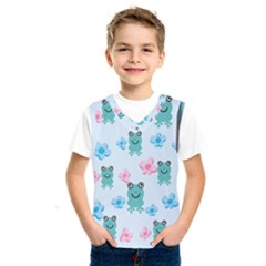 Frog Green Pink Flower Kids  Sportswear