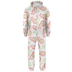 Flower Floral Red Star Sunflower Hooded Jumpsuit (men)  by Mariart