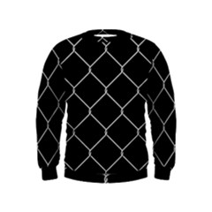 Iron Wire White Black Kids  Sweatshirt by Mariart