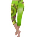 Fruit Slice Kiwi Green Capri Yoga Leggings View4