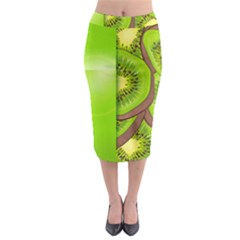 Fruit Slice Kiwi Green Midi Pencil Skirt by Mariart