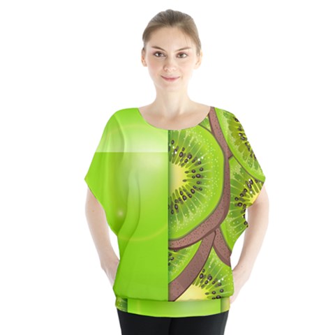 Fruit Slice Kiwi Green Blouse by Mariart