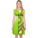 Fruit Slice Kiwi Green Capsleeve Midi Dress View1