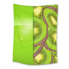 Fruit Slice Kiwi Green Medium Tapestry by Mariart