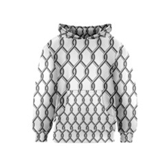 Iron Wire Black White Kids  Pullover Hoodie by Mariart