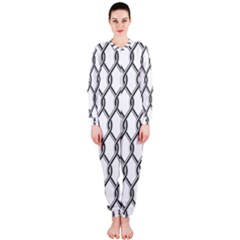 Iron Wire Black White Onepiece Jumpsuit (ladies)  by Mariart