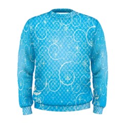 Leaf Blue Snow Circle Polka Star Men s Sweatshirt by Mariart