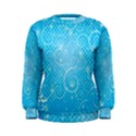 Leaf Blue Snow Circle Polka Star Women s Sweatshirt View1