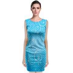 Leaf Blue Snow Circle Polka Star Classic Sleeveless Midi Dress by Mariart