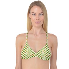 Merry Christmas Polka Dot Circle Snow Tree Green Orange Red Gray Reversible Tri Bikini Top by Mariart