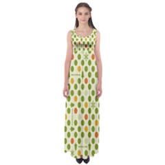 Merry Christmas Polka Dot Circle Snow Tree Green Orange Red Gray Empire Waist Maxi Dress by Mariart