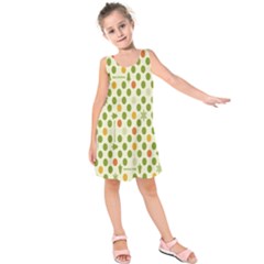 Merry Christmas Polka Dot Circle Snow Tree Green Orange Red Gray Kids  Sleeveless Dress by Mariart