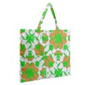 Graphic Floral Seamless Pattern Mosaic Zipper Large Tote Bag View2