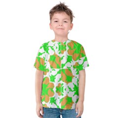 Graphic Floral Seamless Pattern Mosaic Kids  Cotton Tee