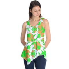 Graphic Floral Seamless Pattern Mosaic Sleeveless Tunic