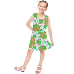 Graphic Floral Seamless Pattern Mosaic Kids  Tunic Dress