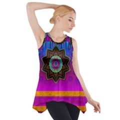 Air And Stars Global With Some Guitars Pop Art Side Drop Tank Tunic by pepitasart