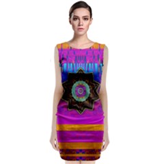 Air And Stars Global With Some Guitars Pop Art Classic Sleeveless Midi Dress by pepitasart