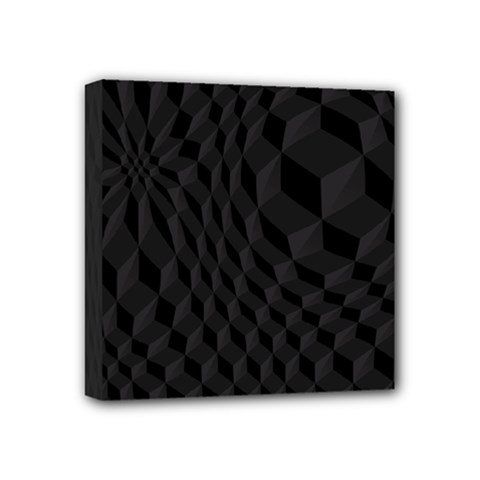 Black Pattern Dark Texture Background Mini Canvas 4  X 4  by Nexatart