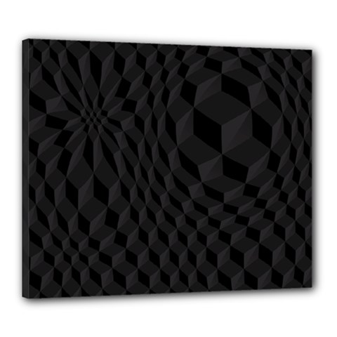 Black Pattern Dark Texture Background Canvas 24  X 20  by Nexatart