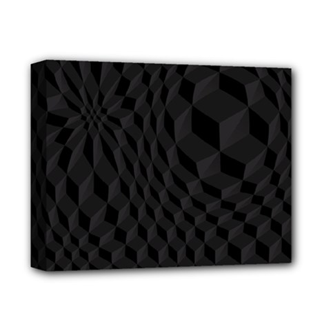 Black Pattern Dark Texture Background Deluxe Canvas 14  X 11  by Nexatart