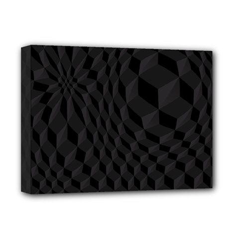 Black Pattern Dark Texture Background Deluxe Canvas 16  X 12   by Nexatart