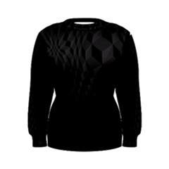 Black Pattern Dark Texture Background Women s Sweatshirt by Nexatart