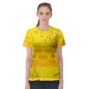 Texture Yellow Abstract Background Women s Sport Mesh Tee View1