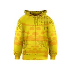 Texture Yellow Abstract Background Kids  Zipper Hoodie by Nexatart