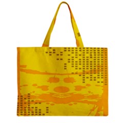 Texture Yellow Abstract Background Zipper Mini Tote Bag by Nexatart