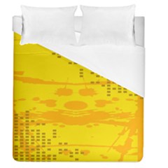 Texture Yellow Abstract Background Duvet Cover (queen Size) by Nexatart