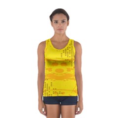 Texture Yellow Abstract Background Women s Sport Tank Top  by Nexatart