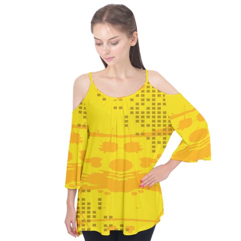 Texture Yellow Abstract Background Flutter Tees by Nexatart