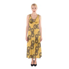 Abstract Shapes Links Design Sleeveless Maxi Dress by Nexatart