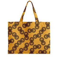 Abstract Shapes Links Design Zipper Mini Tote Bag by Nexatart