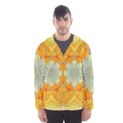 Sunshine Sunny Sun Abstract Yellow Hooded Wind Breaker (men) by Nexatart