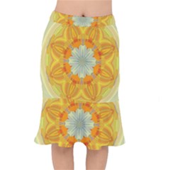 Sunshine Sunny Sun Abstract Yellow Mermaid Skirt