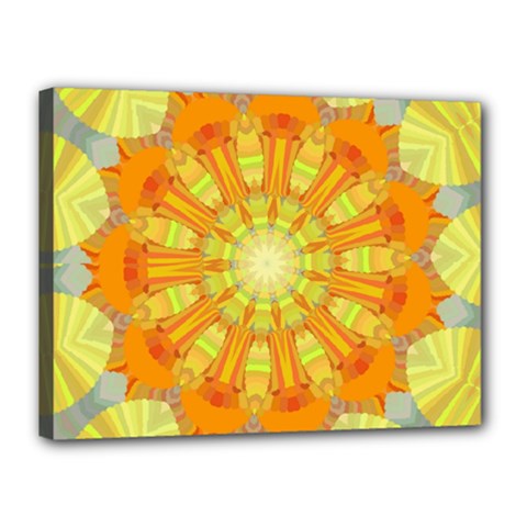 Sunshine Sunny Sun Abstract Yellow Canvas 16  X 12  by Nexatart