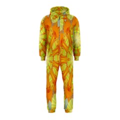 Sunshine Sunny Sun Abstract Yellow Hooded Jumpsuit (kids) by Nexatart