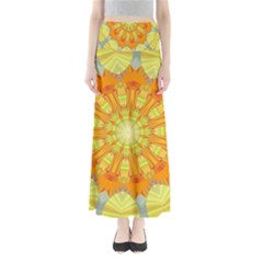 Sunshine Sunny Sun Abstract Yellow Maxi Skirts by Nexatart