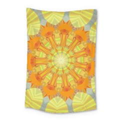 Sunshine Sunny Sun Abstract Yellow Small Tapestry by Nexatart