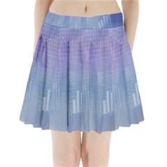 Business Background Blue Corporate Pleated Mini Skirt by Nexatart