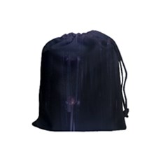 Abstract Dark Stylish Background Drawstring Pouches (Large) 