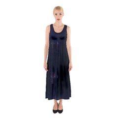 Abstract Dark Stylish Background Sleeveless Maxi Dress