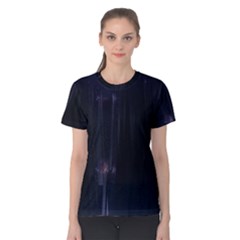 Abstract Dark Stylish Background Women s Cotton Tee