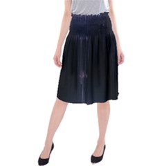 Abstract Dark Stylish Background Midi Beach Skirt